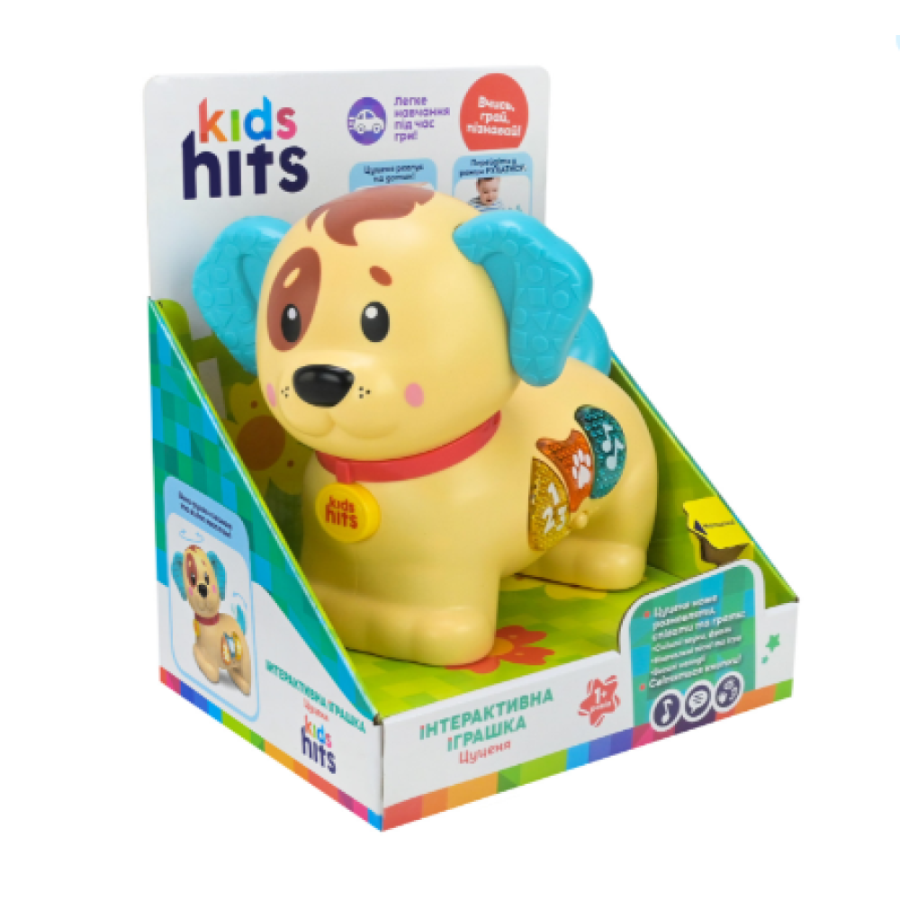Муз розв.Kids Hits арт. KH68/001 (24шт) "Цуценя", укр.мова, реагує на дотик,вірші, мелодії, фрази, пісня, короб. 21*17*26см