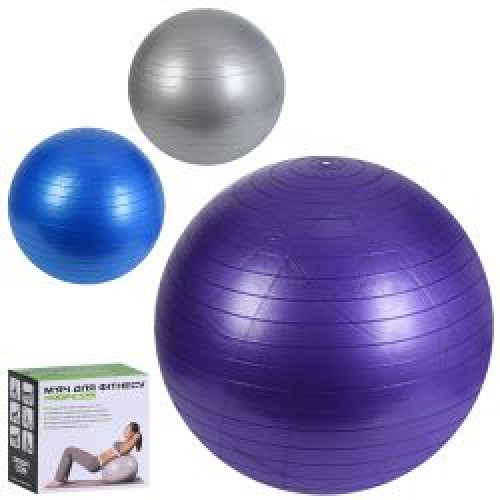 М'яч для фітнесу-85см M 0278-2 U/R (18шт) Фітбол, 1350г, ПВХ, 3 кольори, в коробці(розібрана), 22-21-11,5см