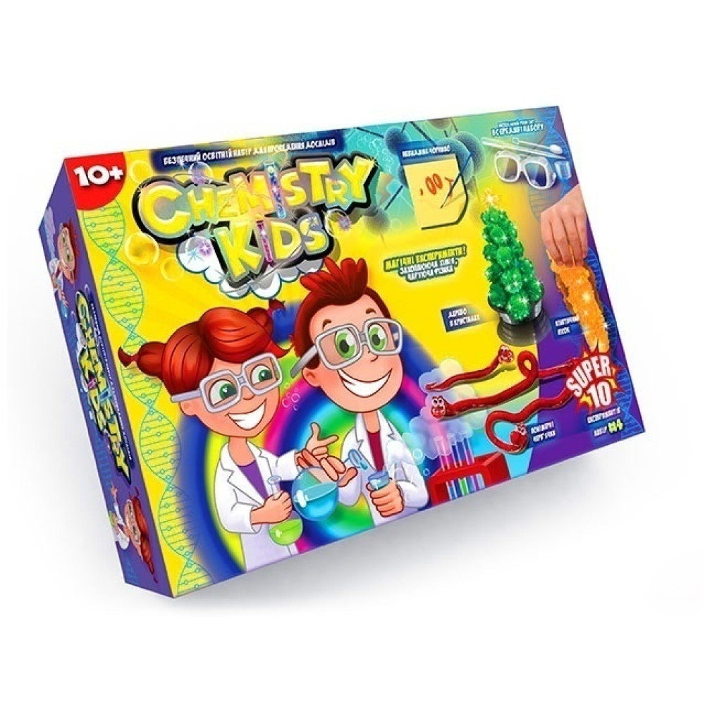 Набір для проведення дослідів "CHEMISTRY KIDS" укр. (4шт), CHK-01-01U,02U,03U,04U