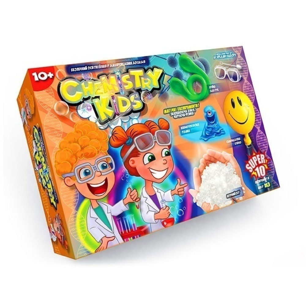 Набір для проведення дослідів "CHEMISTRY KIDS" укр. (4шт), CHK-01-01U,02U,03U,04U