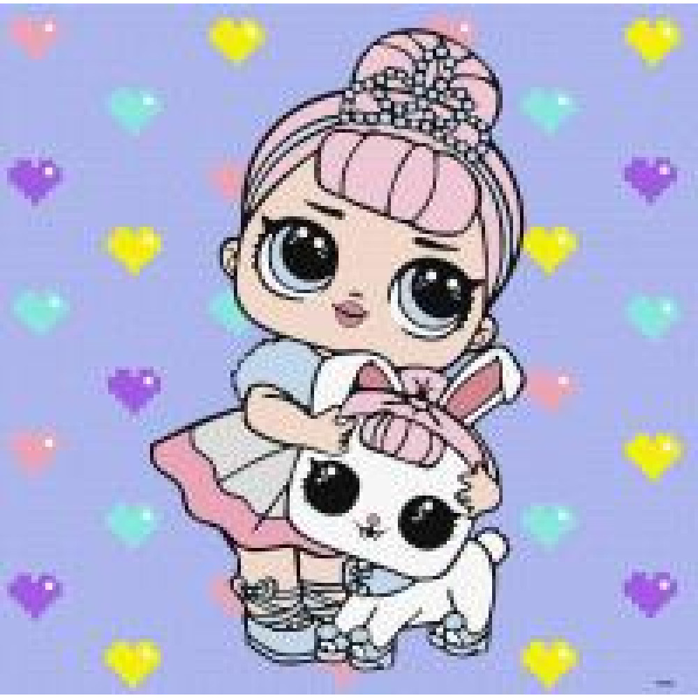 Набір для розпису по номерах для дітей "L.O.L. Surprise! TroopSurprise Crystal Queen With Crystal Bunny" 40х40 см KHO6289