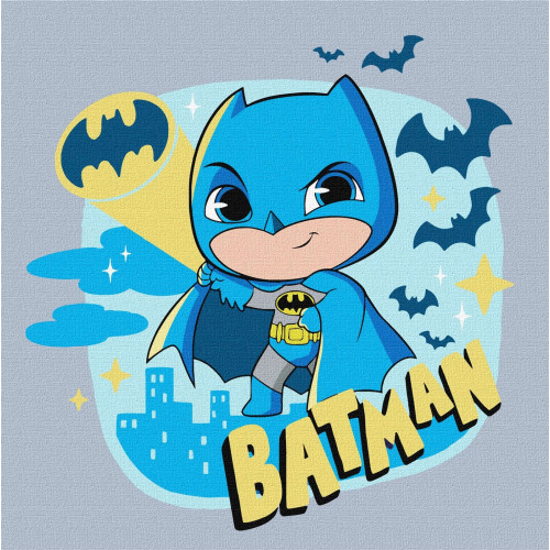 Набір для розпису по номерах для дітей WB "Batman: Герой темряви" 25х25см KHO1342