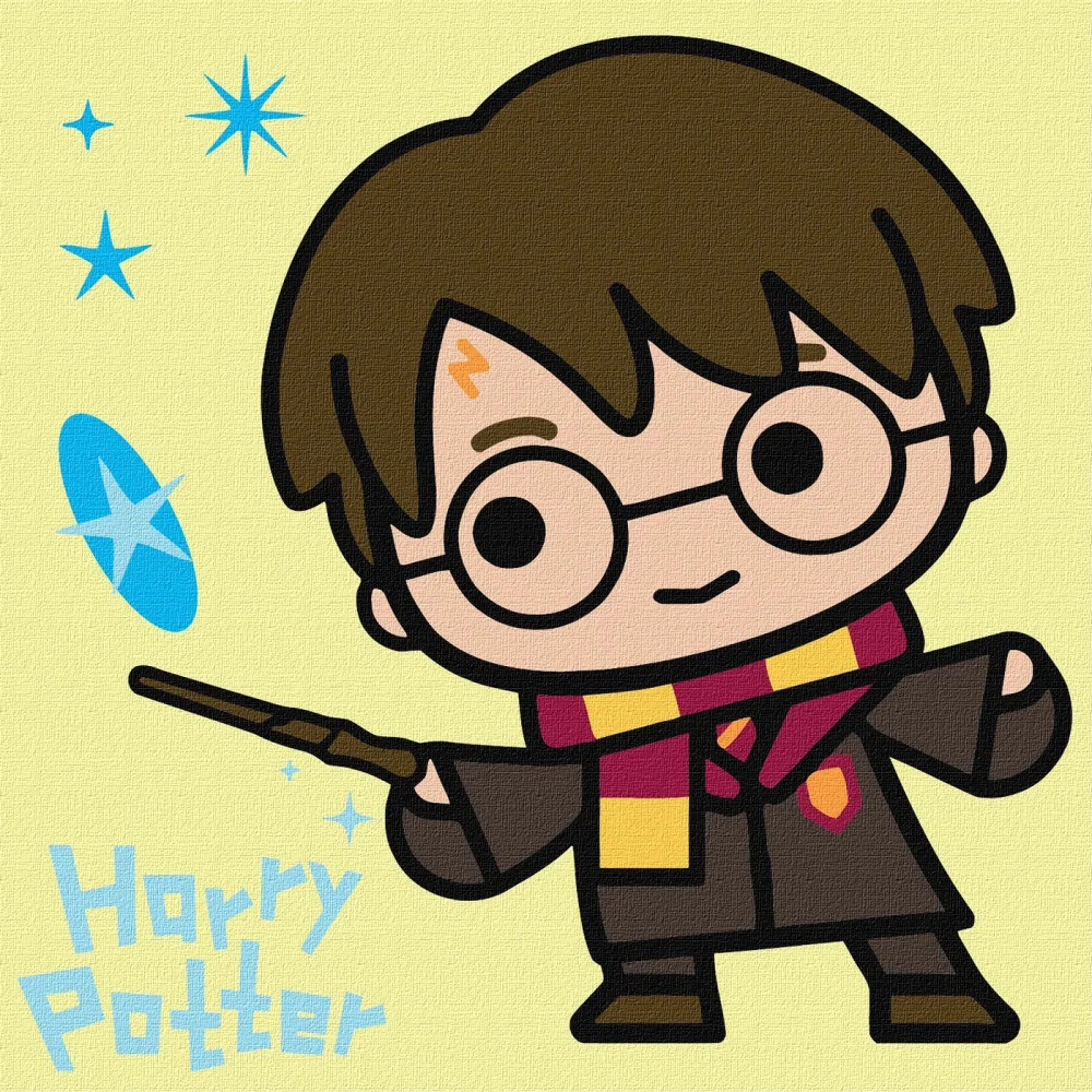Набір для розпису по номерах для дітей WB "Harry Potter: Чари під зірками" 25х25см KHO1365