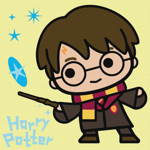 Набір для розпису по номерах для дітей WB "Harry Potter: Чари під зірками" 25х25см KHO1365