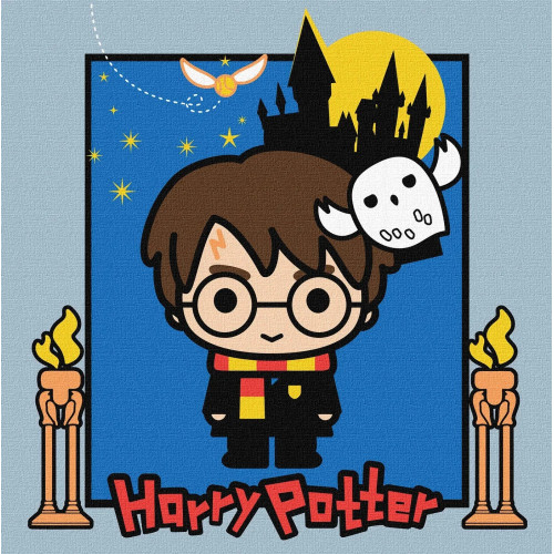 Набір для розпису по номерах для дітей WB "Harry Potter: Таємниці замку" 25х25см KHO1367