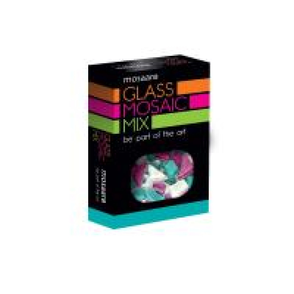 Набір для творчості "Glass Mosaic Mix" білий, бірюзовий, фіолетовий глітер MA5004