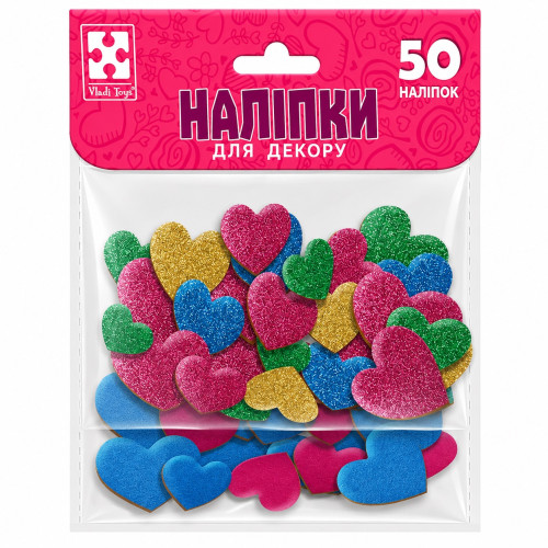Набір для творчості Vladi Toys м'які наліпки "Серце" VT4206-53