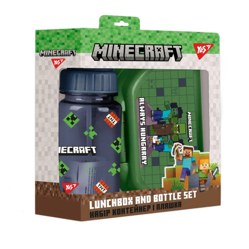 Набір контейнер і пляшка Yes "Minecraft", 2 предмети 450144