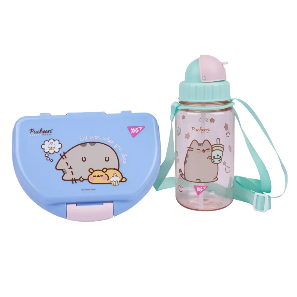 Набір контейнер і пляшка Yes "Pusheen", 2 предмети 450145