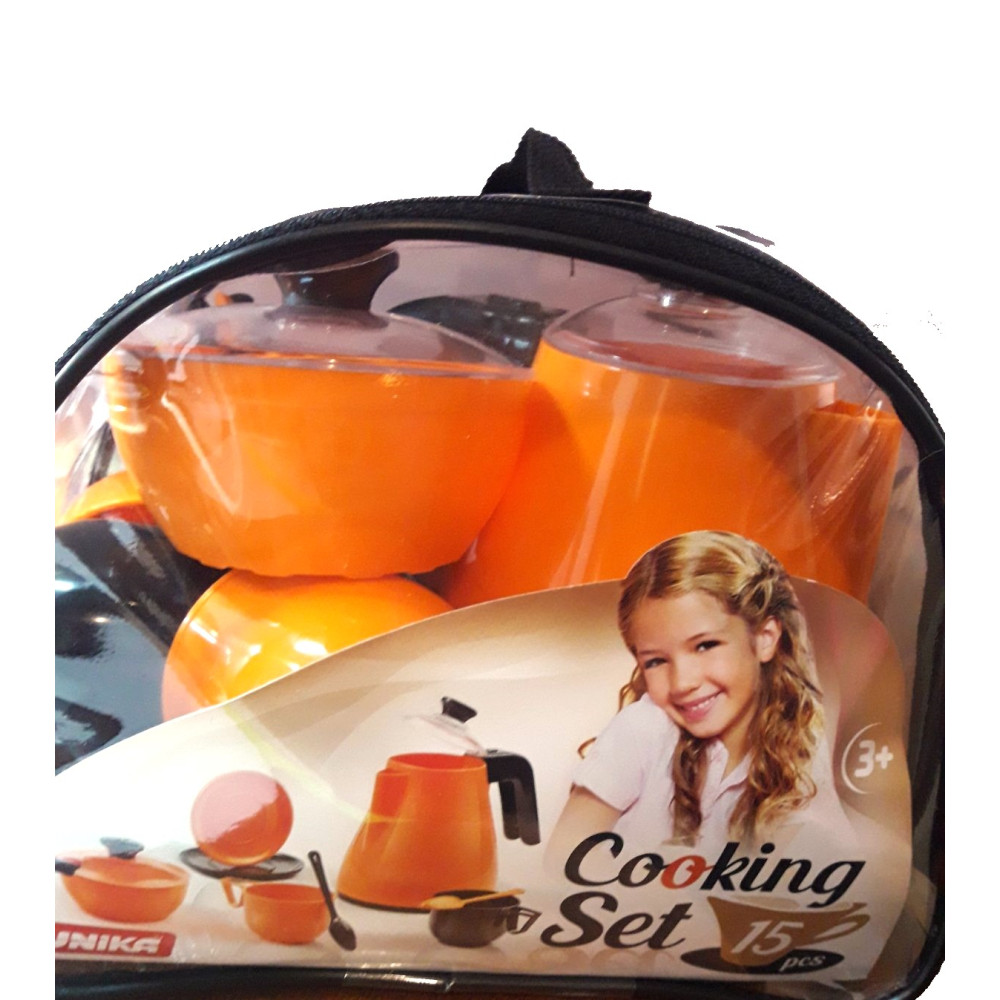 Набір посуду "Cooking Set" Помаранчевий (15 пр) в сумці YU-P15