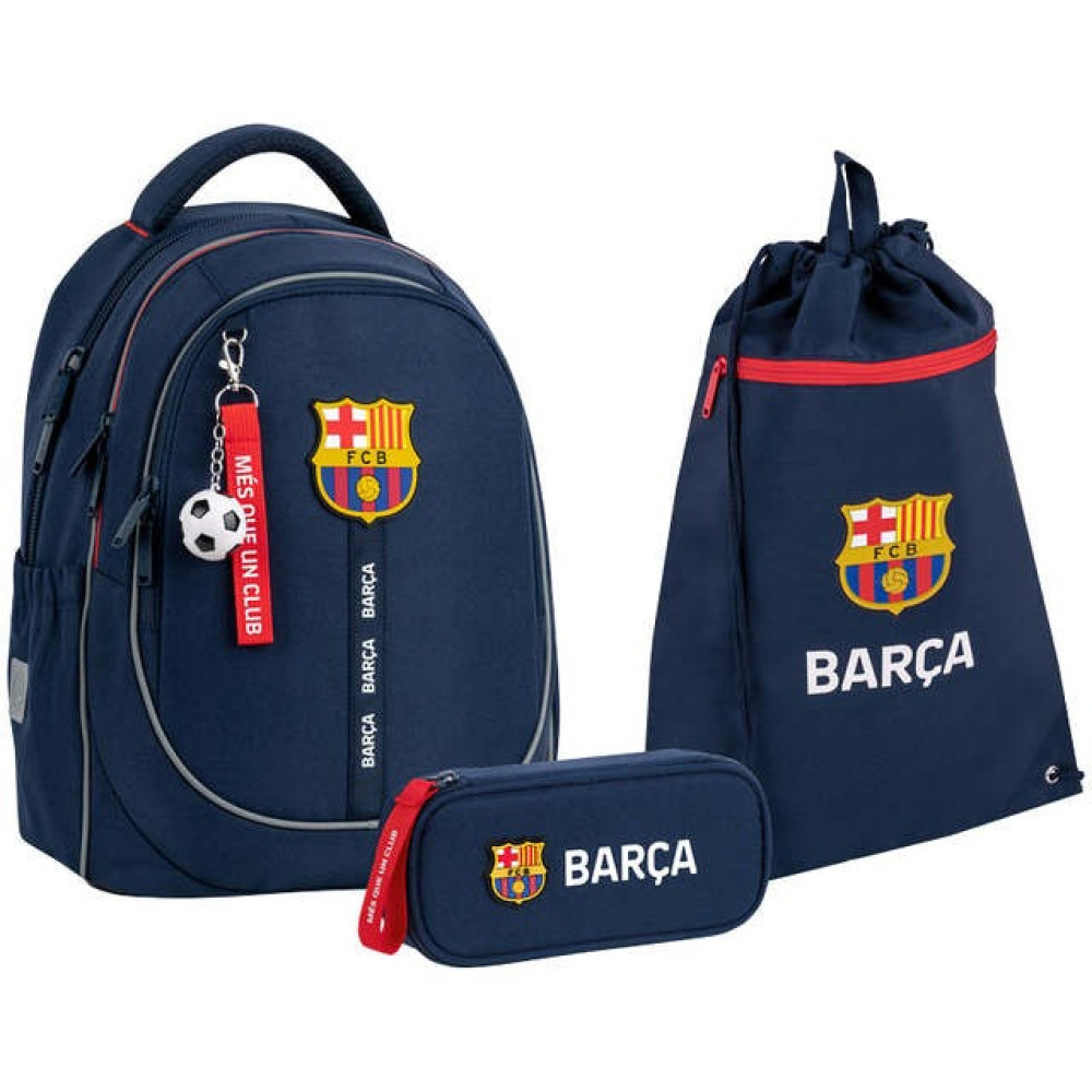 Набір рюкзак + пенал + сумка для взуття Kite FC Barcelona (SET_BC26-700M)