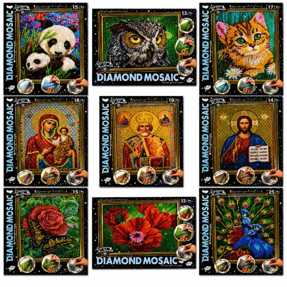Набір творчості "DIAMOND MOSAIC" малий (10)DM-02-01  36х27