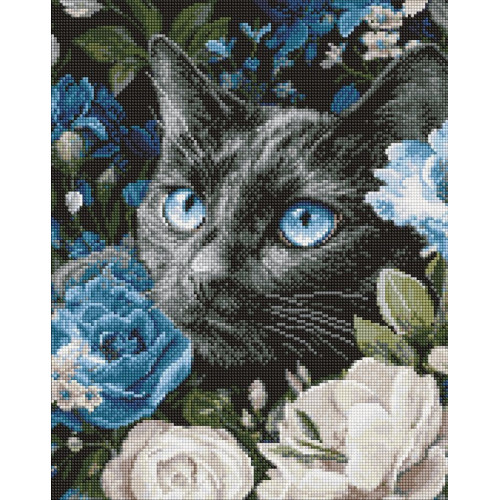 Набір з алмазною мозаїкою "Лагідність серед квітів" 40х50см AMO20239