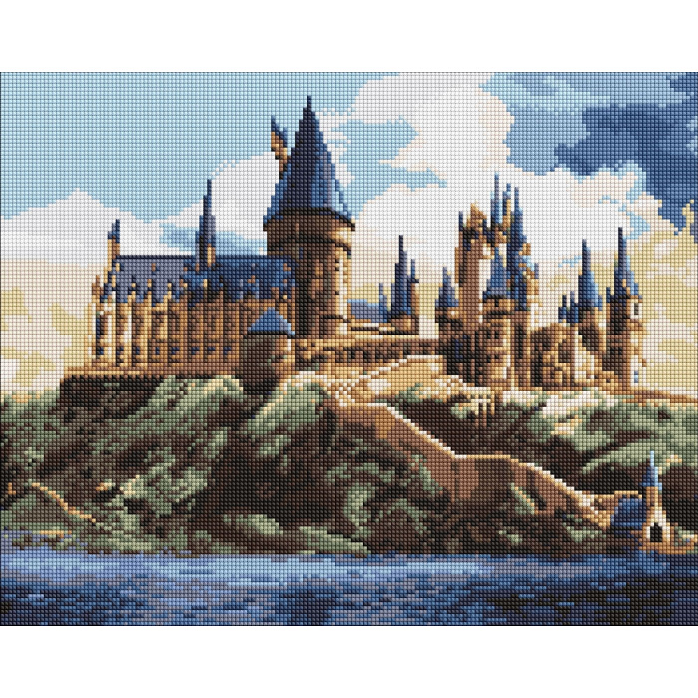 Набір з алмазною мозаїкою WB "Harry Potter: Гоґвортс вдень" 40х50см AMO20360