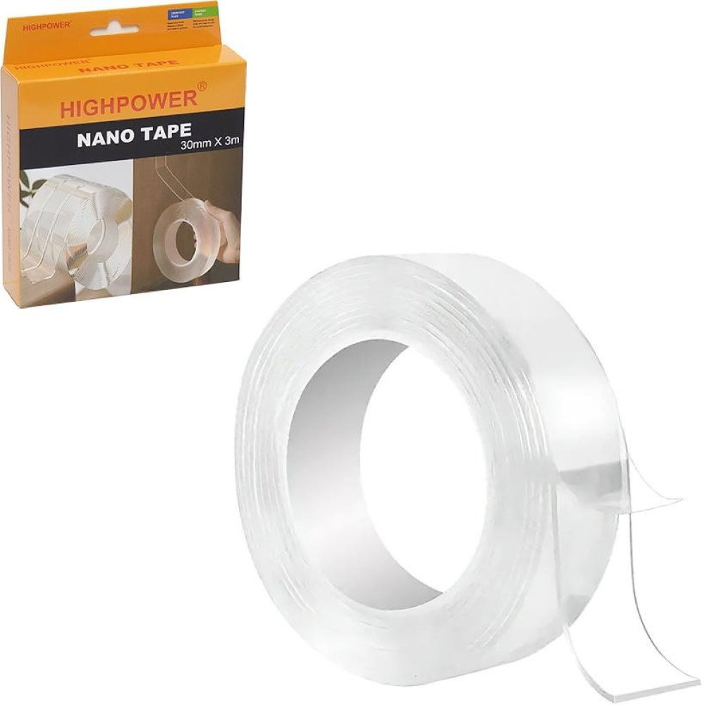 Нано-скотч двосторонній прозорий 3см x 3м Nano Tape 330 (117969)