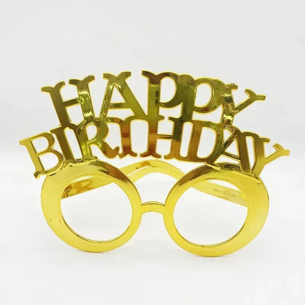Окуляри Happy birthday великий золото 15815