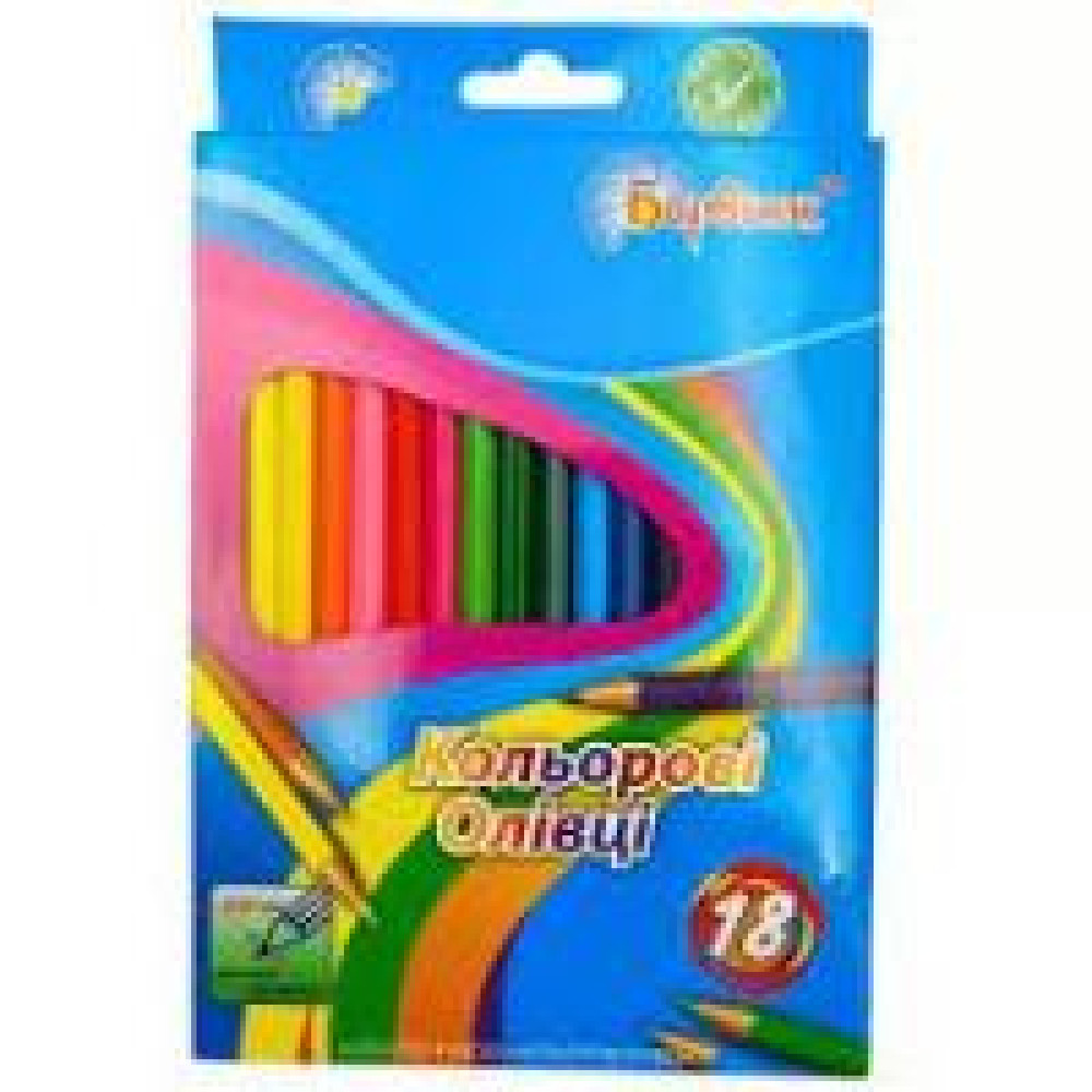 Олівці кольорові,18 кол., 5-203/7, БАРВ