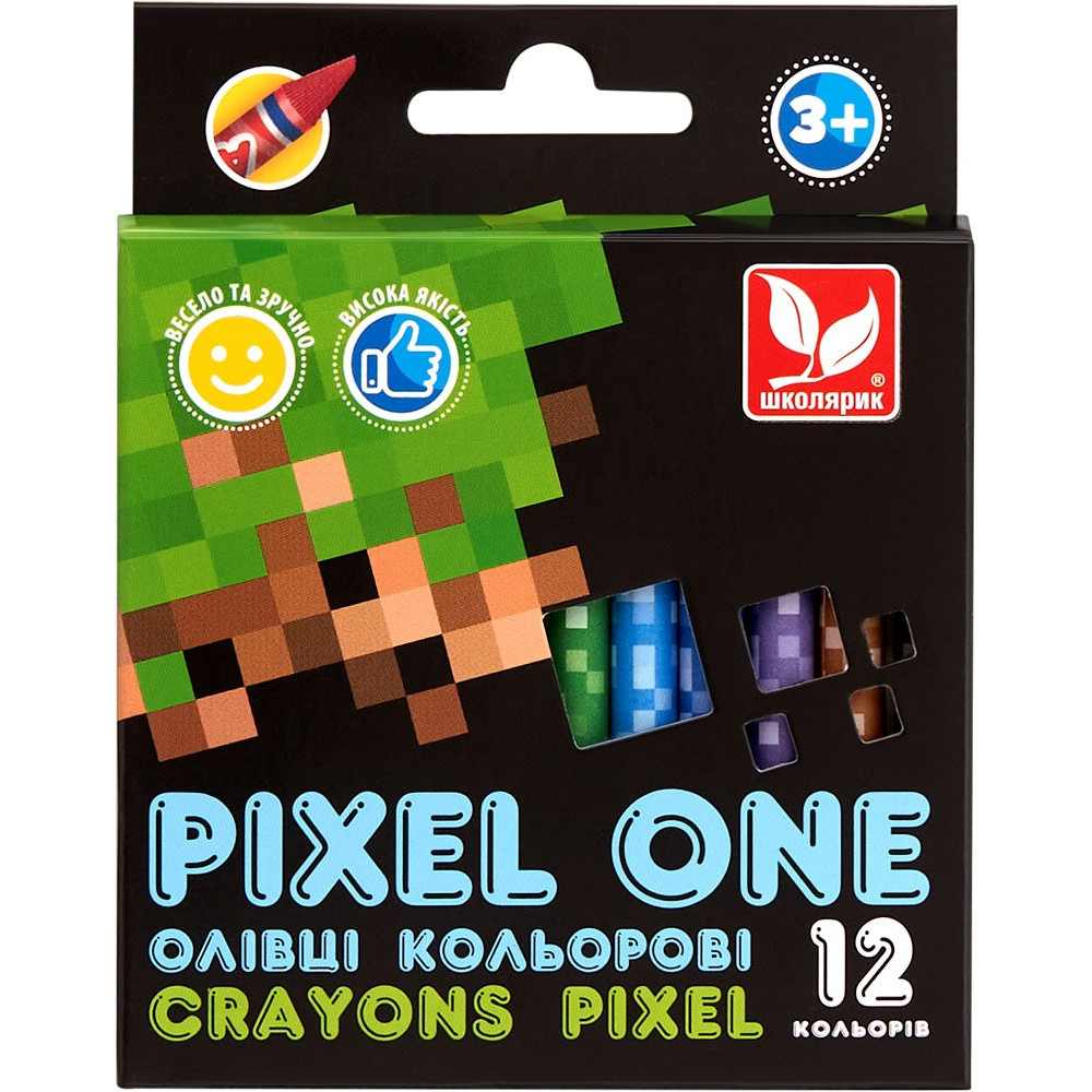Олівці кольорові Crayons Pixel One 12 кольорів 316121007-UA