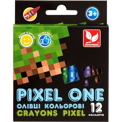 Олівці кольорові Crayons Pixel One 12 кольорів 316121007-UA