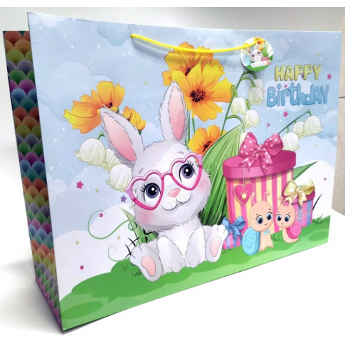 Пакет паперовий, 66x48x20 HORIZONTAL см, 250г/м2 односторонній сірий папір, GB-21270