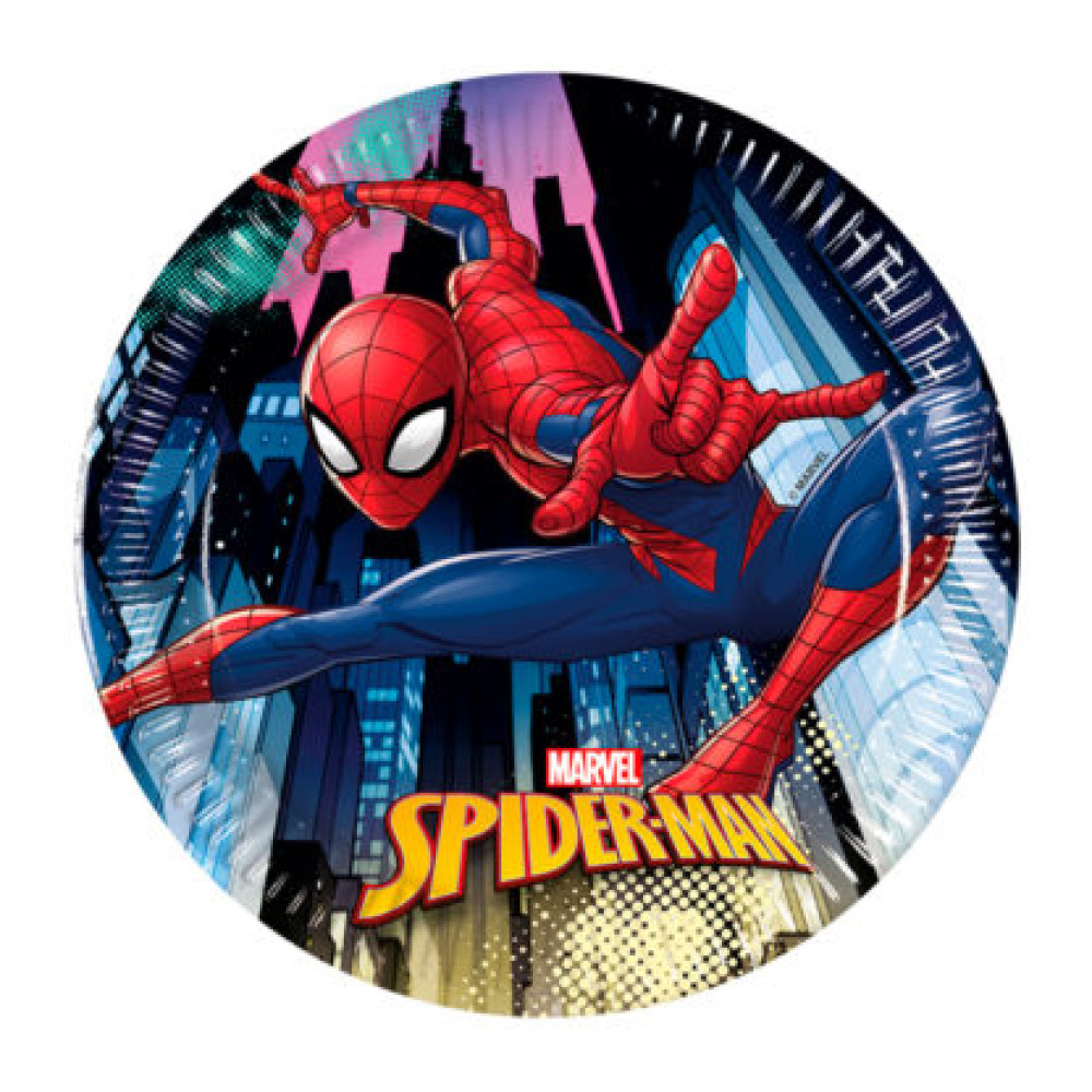 Паперові тарілки середні 20 см 8 шт SPIDER-MAN TEAM UP MARVEL