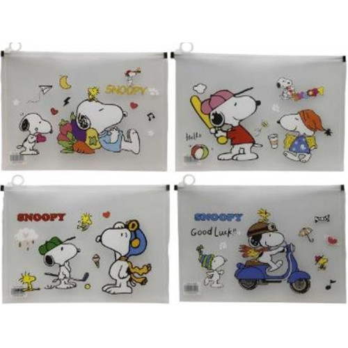 Папка для зошитів А4+ на змійці "Snoopy" 33*24,5см 20мкр,4в. 6157