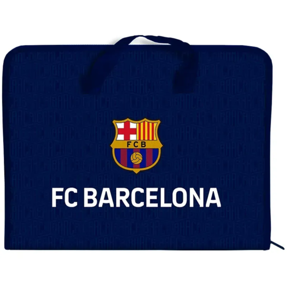Папка з ручками Kite FC Barcelona А4 1 відділення на блискавці (BC25-202)