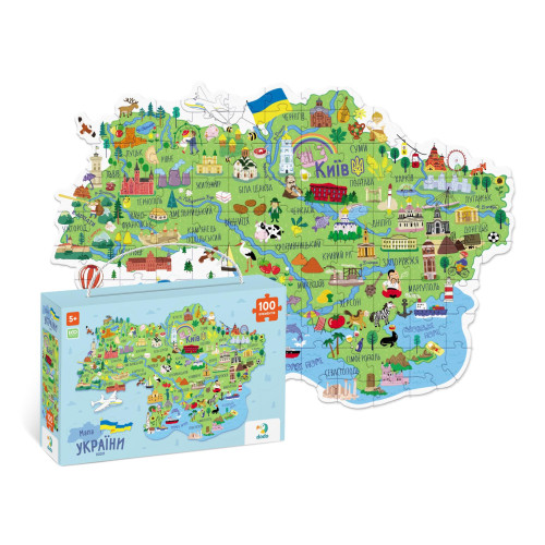 Пазл 100 ел "Мапа України" 46×64