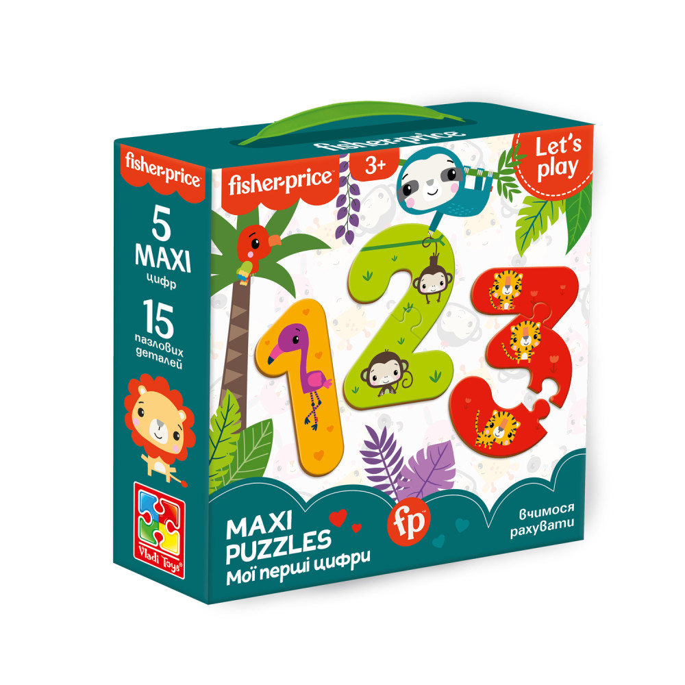 Maxi puzzle "Fisher Price. Мої перші цифри" VT1711-07 (укр)