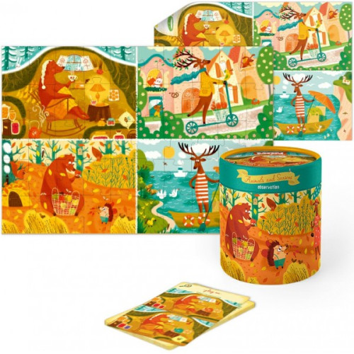 Пазл та гра 50 ел. "Обсерваційний. Як звірі пори року зустрічали"
