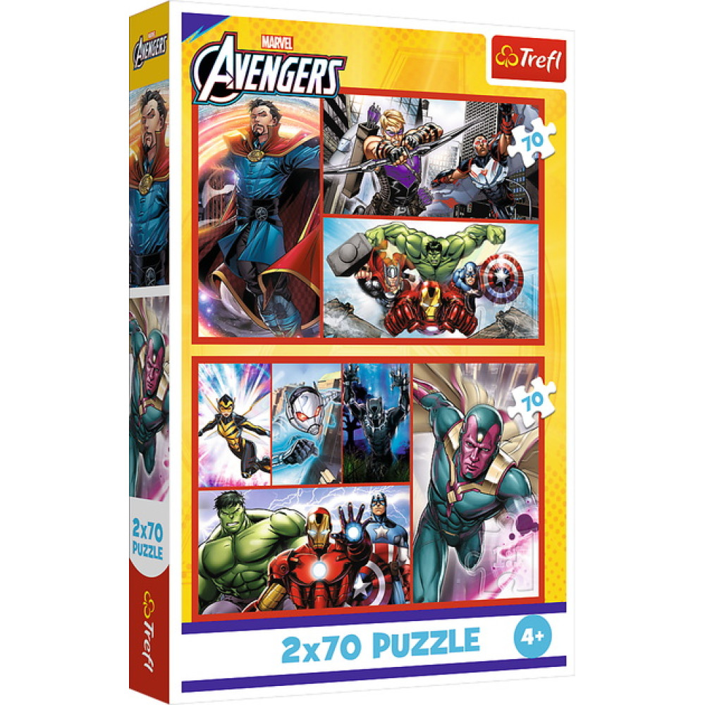 Пазли "2x70" The Avengers Стати героєм Trefl 34439