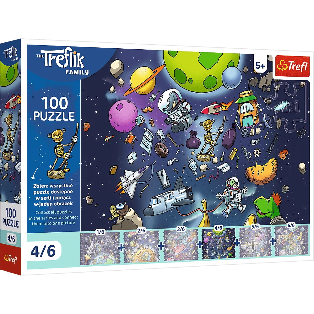 Пазли "100 UFT" The Treflik Family Робобот у космосі 4/6 Trefl