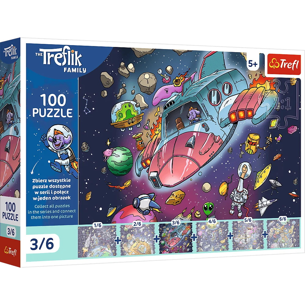 Пазли "100 UFT" The Treflik Family Лофі в ракеті 3/6 Trefl
