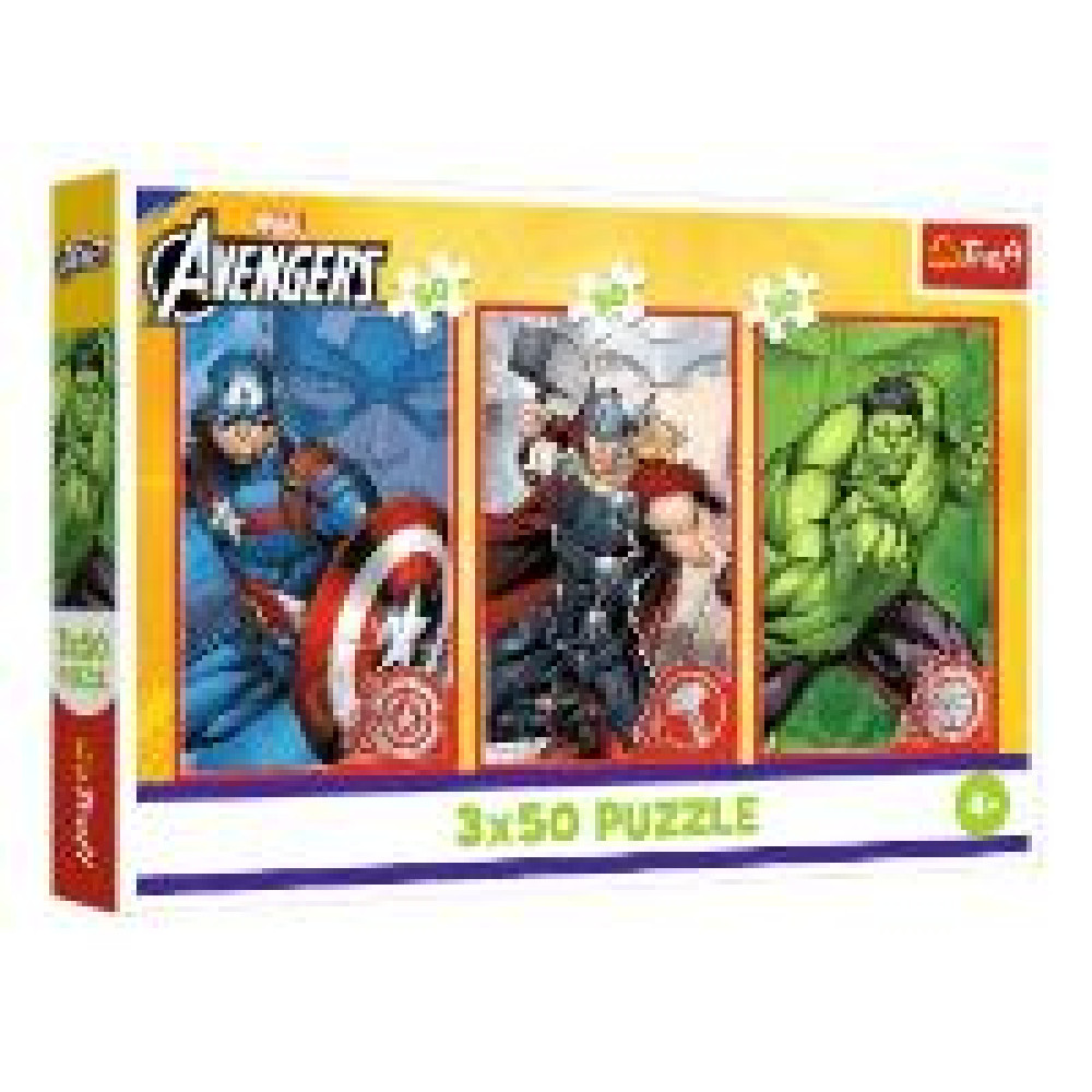 Пазли "3x50" The Avengers Ваш герой Trefl 34891