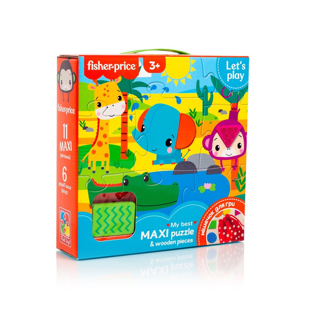 Пазли Fisher Price. Максі-пазл із дерев’яними деталями VT1100-01