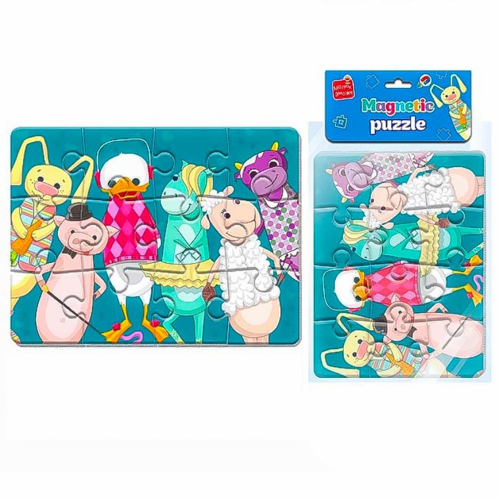 Гра розвиваюча Vladi Toys пазли магнітні А5 Малюк зможе "Звірята" VT3301-01 (укр)