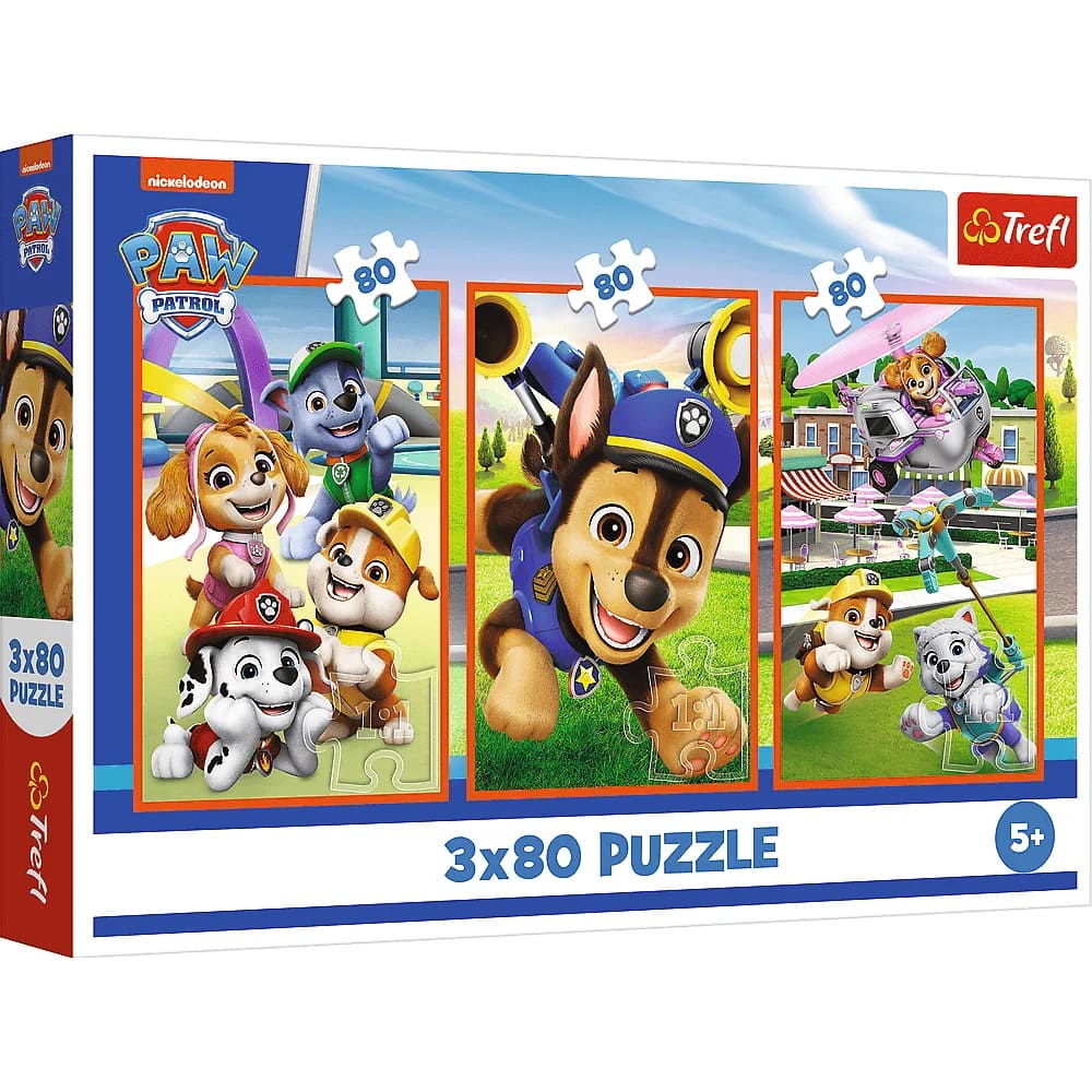 Пазли "3x80" Paw patrol Собача банда Trefl 34886