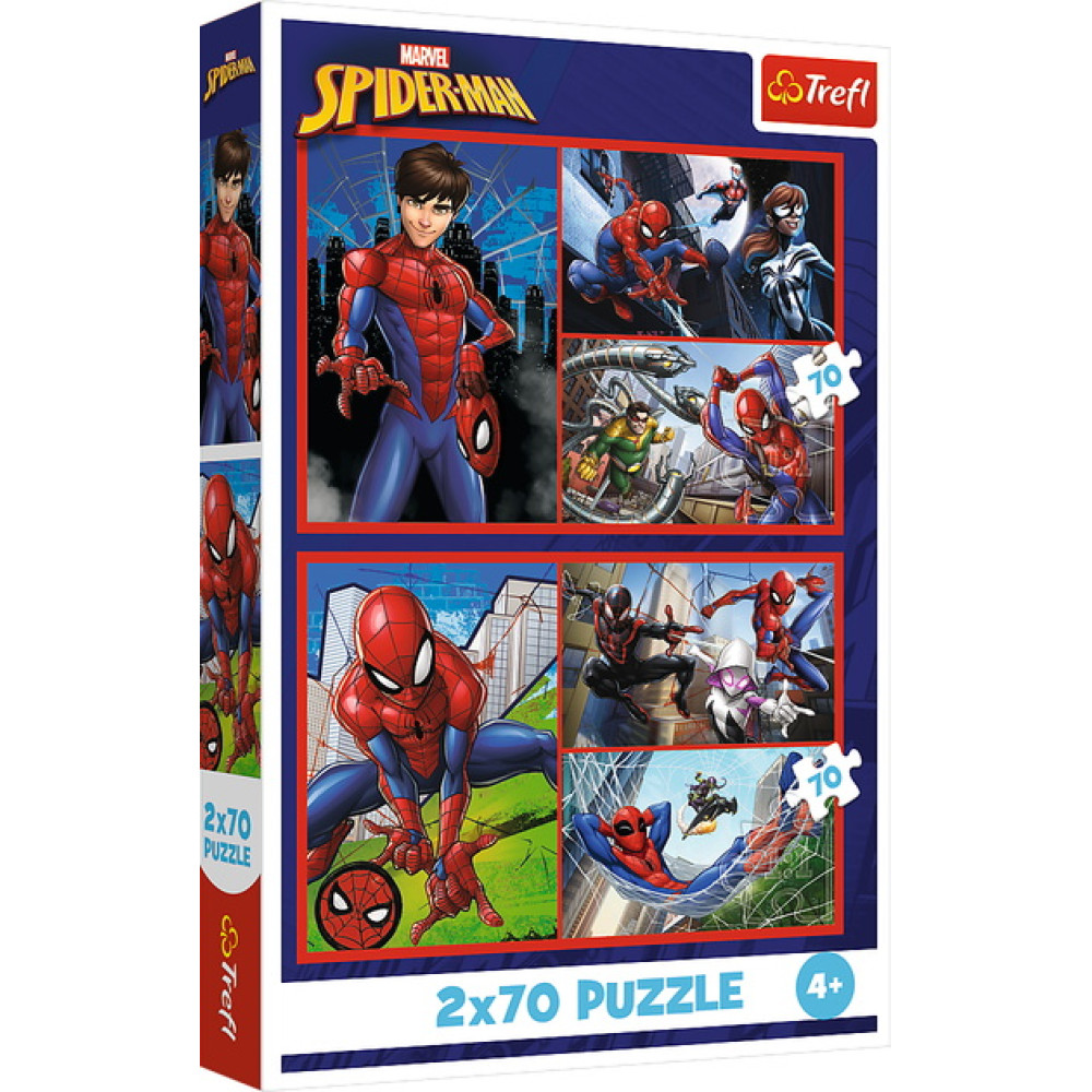 Пазли "2x70" Spiderman Павукові історії Trefl 34443