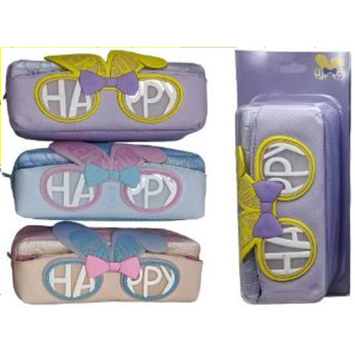 Пенал-косметичка 2змійки "Вушка-Happy" упк.PVC, 3в. 9636