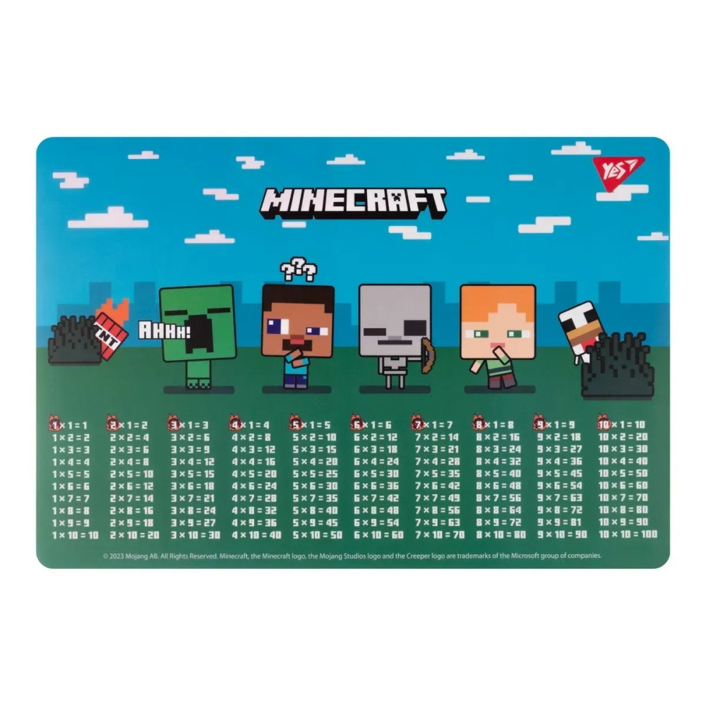 Підкладка пластикова для столу  Yes "Minecraft. Boom" табл. множ. 492261