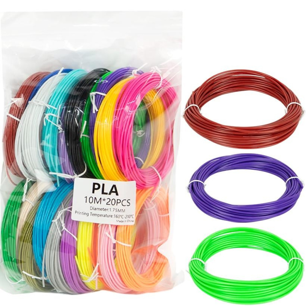 Пластик PLA для 3D-ручки, запаска 20 шт по 10 м PLA20