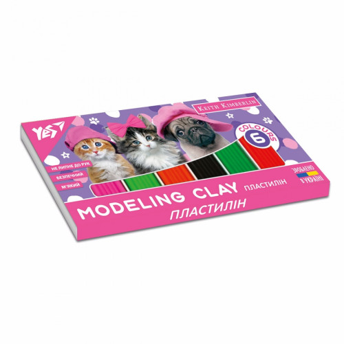 Пластилін YES, 6 кол, 120 г "Keith Kimberlin" 540605