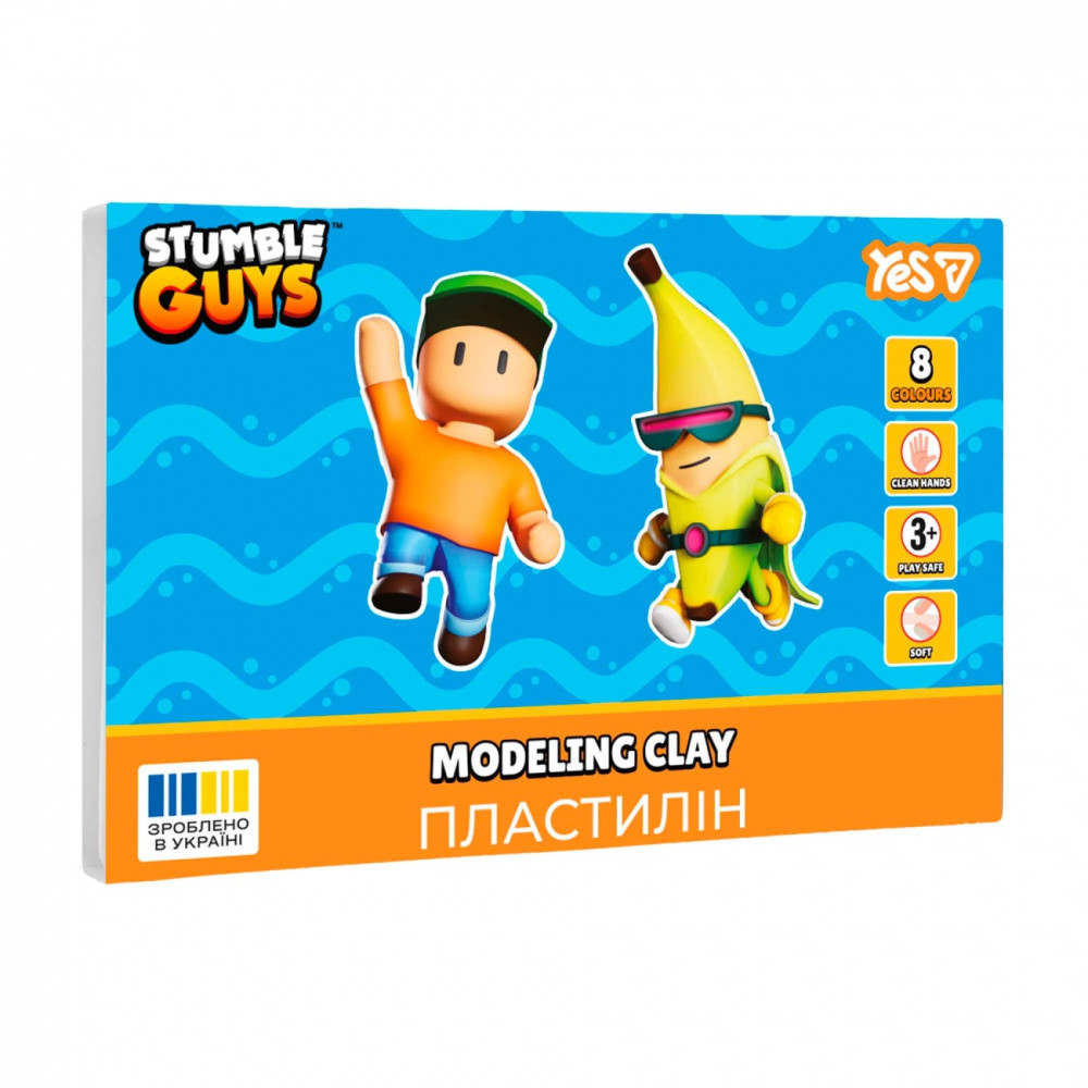 Пластилін Yes, 8 кол., 160г "Stumble Guys" 540708