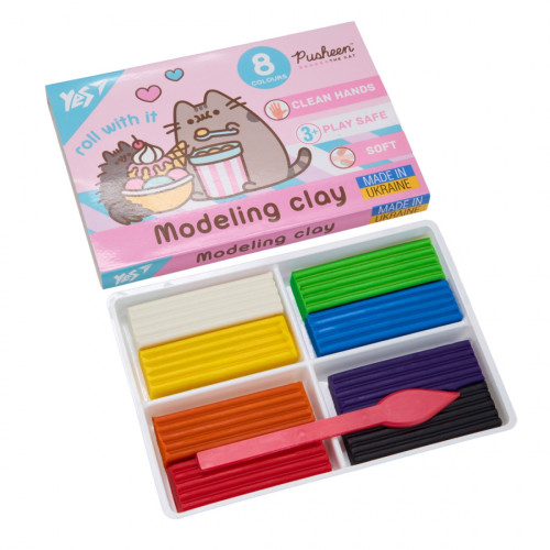 Пластилін Yes Pusheen 8 кольорів 160 г 540657