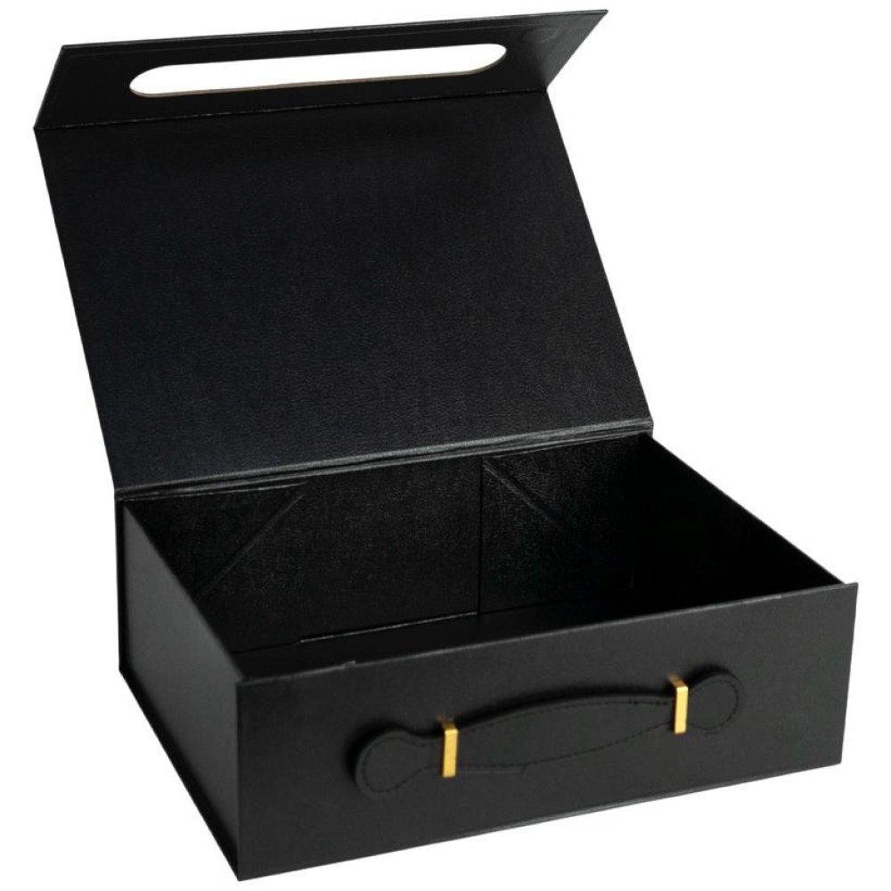 Подарункова коробка 28,2×20,9×9,2 см складна з ручкою BLACK HL-224 (124967)