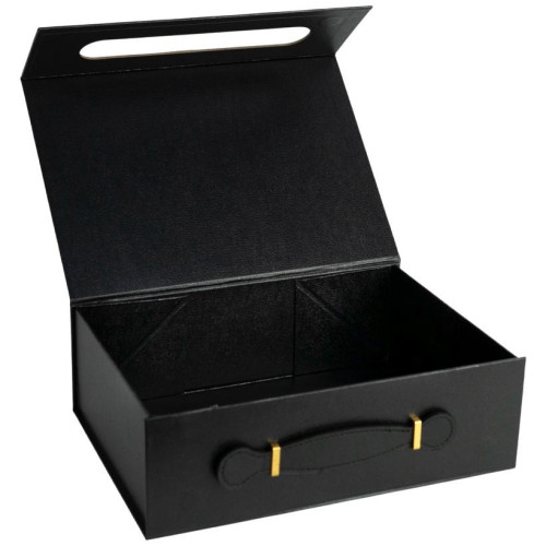 Подарункова коробка 28,2×20,9×9,2 см складна з ручкою BLACK HL-224 (124967)