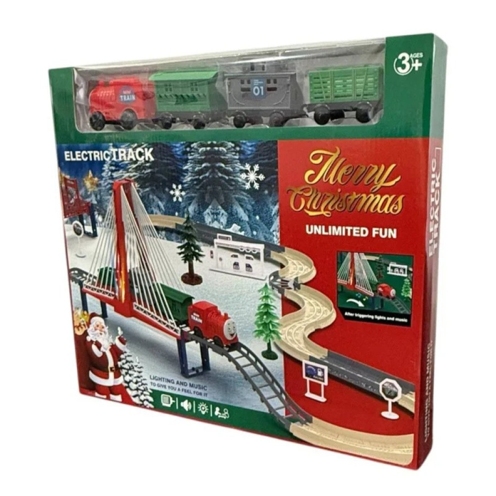 Потяг різдвяний електричний “Merry Christmas” 47*42*6 (модель 9263-2C) (24 шт)