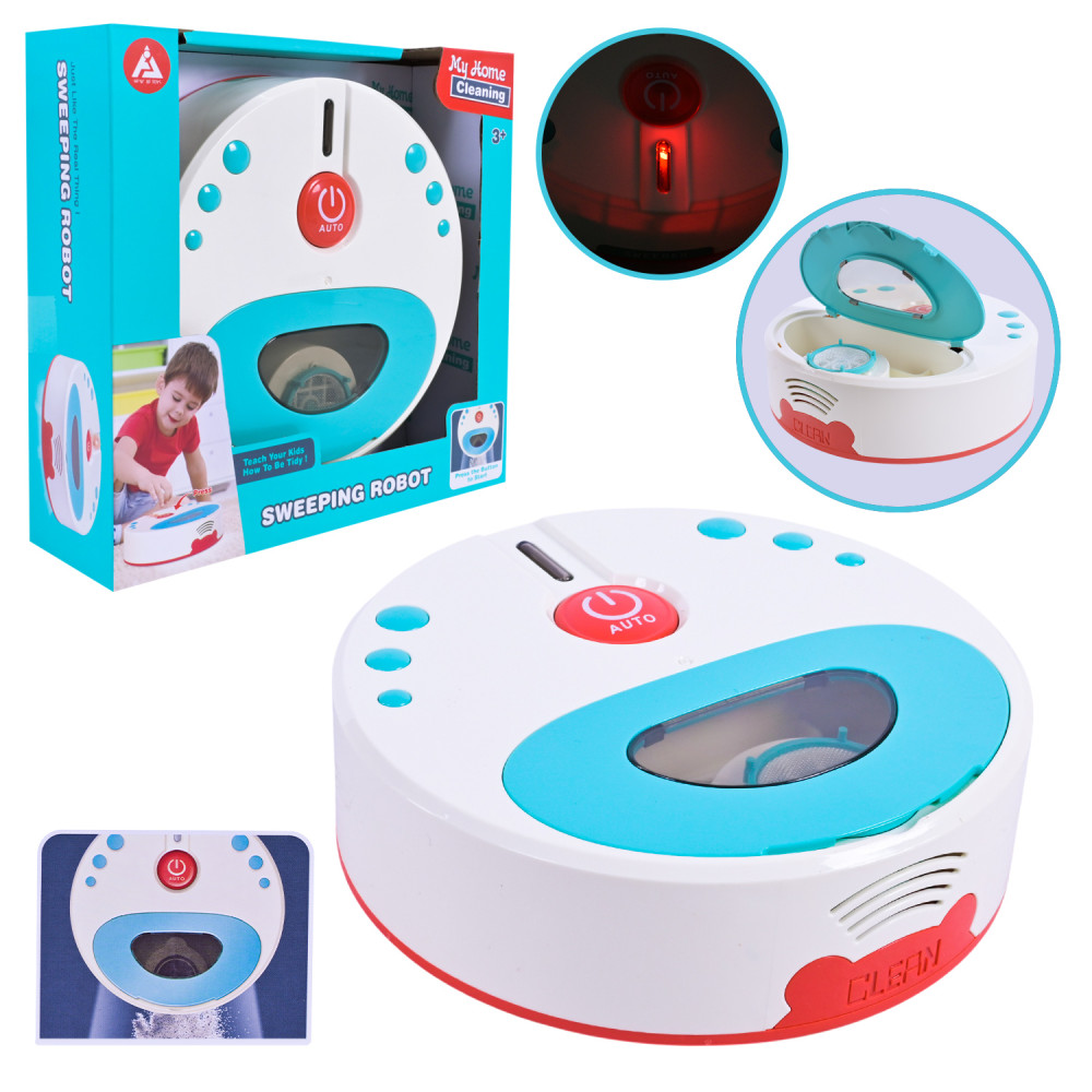 Пилосос арт. HJ606 (72шт/2)  батар. їздить, збирає бруд, відштовхується від перешкод короб. 25*6*20см