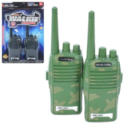 Рація JWJ-005-005A (60шт) 19см, 2шт,звук,2 види, на бат-ці, на листі, 20-30,5-3,5см