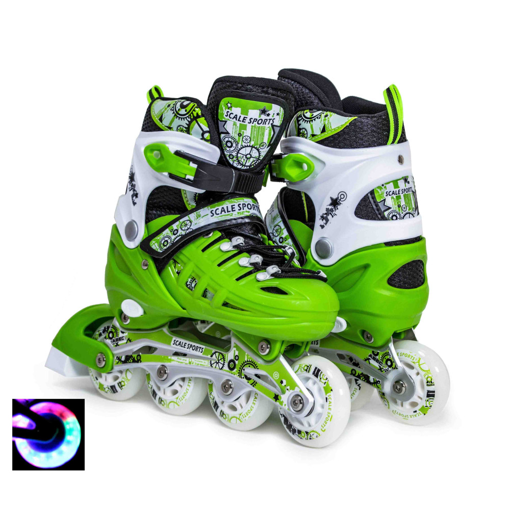 Ролики Scale Sports Green LF 905, розмір 29-33